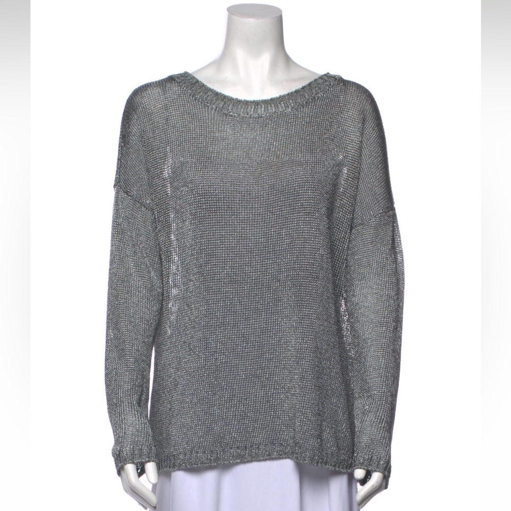 Vince Silver Metallic Sweater L
